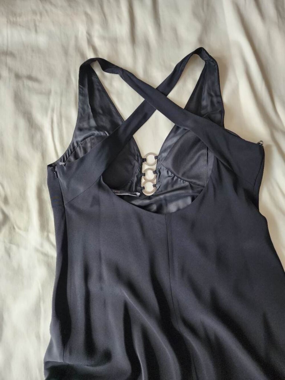 Black Cross Back Cut Out Dress Sleeveless Bodycon Party Mini Dress